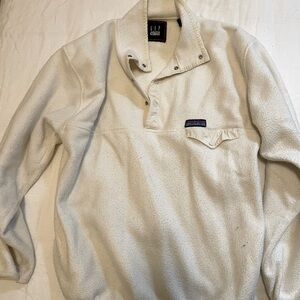 Vintage Gap Snap Fleece White